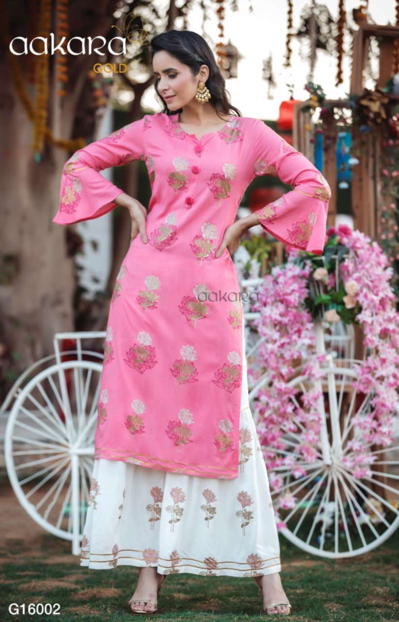 Aakara Gold Vol-16 Pant Palazzo Kurtis Set Aakara Gold Vol-16 Pant Palazzo Kurtis Set